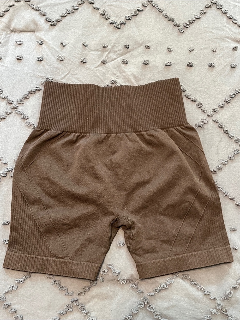 Halara Ribbed Knit Black High-Waist Shorts